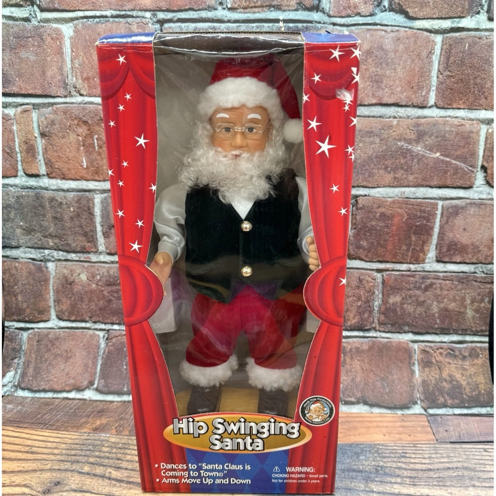 Hip Swinging Santa Claus Gemmy Original Box Tested Y2K Vintage 1998 Christmas